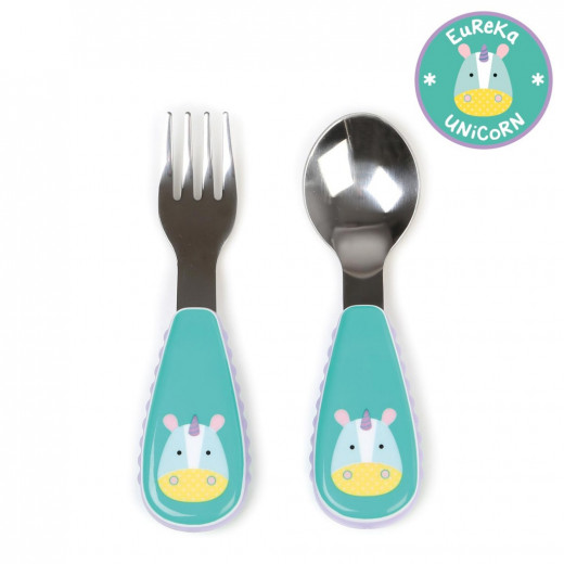 Skip Hop Zootensils Fork And Spoon - Unicorn
