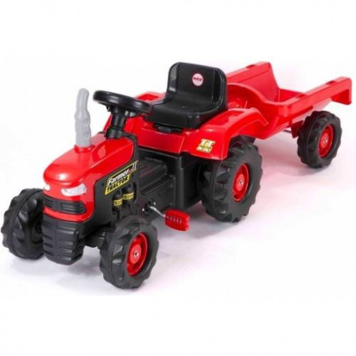 Dolu Tractor Pedal Operated With Trailer, Red