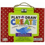 Green Start Play, Draw, Create Dinosaurs Reusable Drawing & Magnet Kit