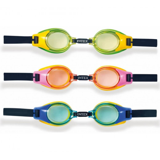 Intex - Junior Goggles, Ages 3-8, 3 Colors Assortment