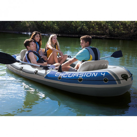 Intex - Excursiont TM 4 Boat Sets (With 54 Aluminum Oars, 68614), (315 cm x 165 cm x 43 cm)