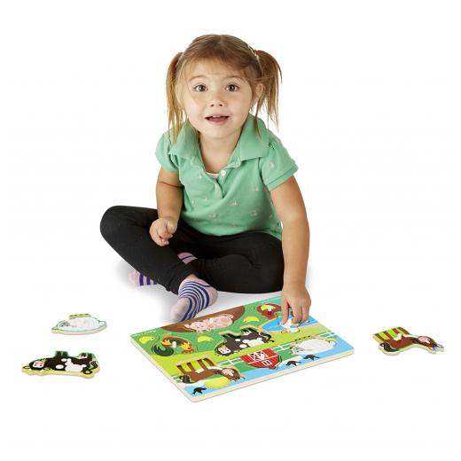 Melissa & Doug Farm Peg Puzzle Set