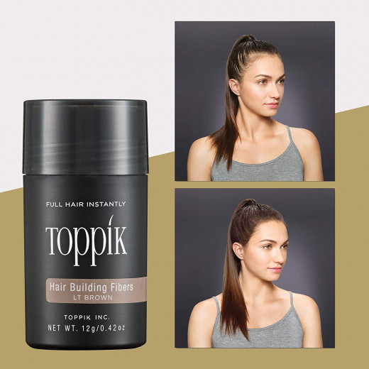 Toppik Hair Building Fibers, Light Brown, 12 grams