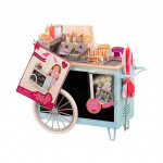 Our Generation by Battat- Retro Hot Dog Cart- Toy, Cart & Accessory Set for 18" Dolls- for Age 3 Years & Up