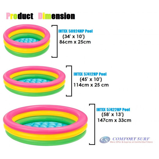 Intex Sunset Glow Pool, 1.47m X 33 cm