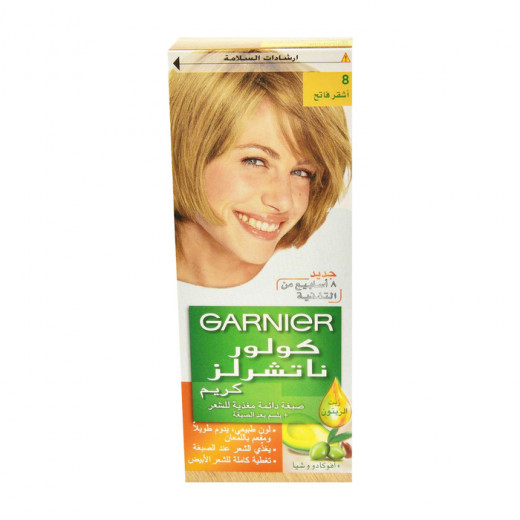 Garnier Color Naturals Nourishing Cream Hair Dye, #8 Light Blonde