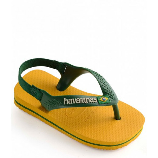 Havaianas Baby Flip Flops Brasil Logo Geel, Size 20