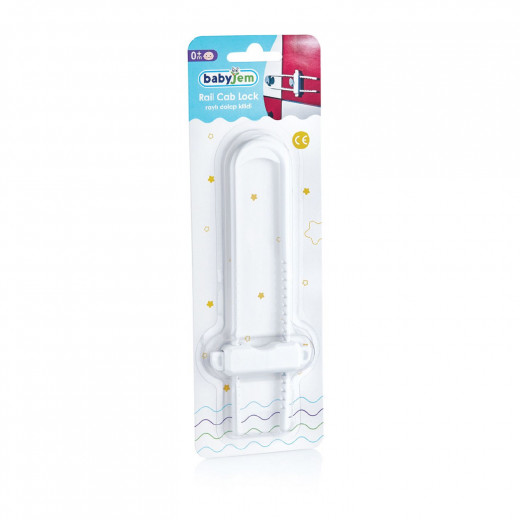 Babyjem sliding cabinet lock white