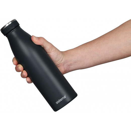 Sistema - Stainless Steel Bottle 500ml - Black Color