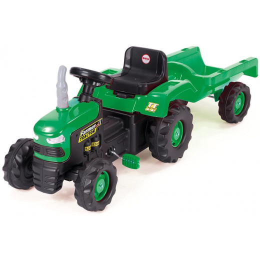 Dolu Tractor Pedal Operated With Trailer, Green