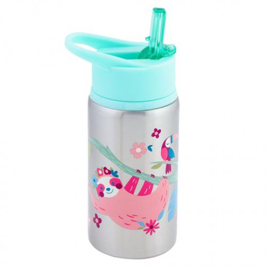 Stephen Joseph Stainless Steel Water Bottle, Sloth