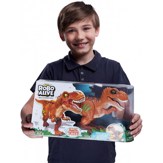 Zuru Robo Alive Dinosaur T-Rex, Brown Color