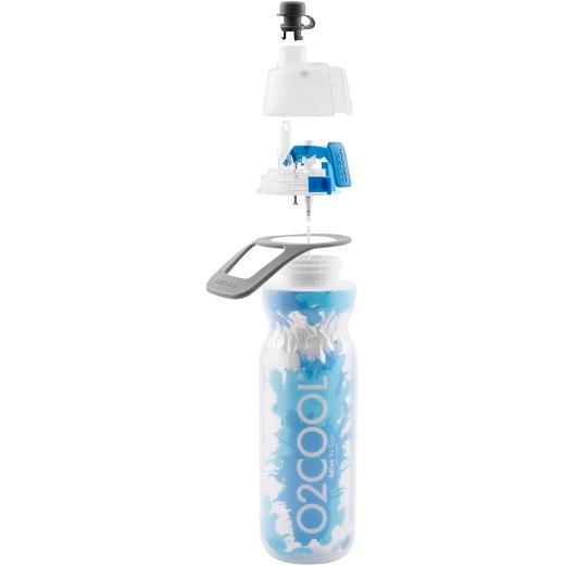 O2COOl Mist 'N Sip Locking Lid Water Bottle - Blue Splash,  590 ml