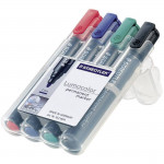 Staedtler LumoColour Permanent Marker with Bullet Tip, Pack of 4