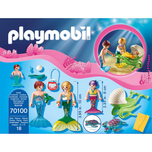 Playmobil Family With Shell Stroller 18 Pcs For Children