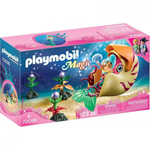Playmobil FMermaid With Sea Snail Gondola 23 Pcs For Children