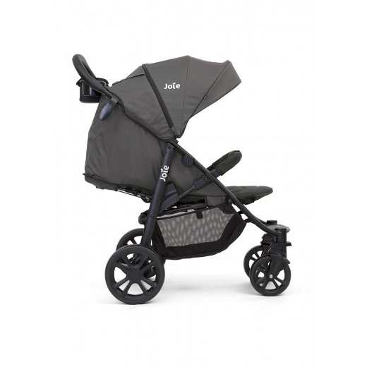 Joie litetrax 4 wheel pushchair stroller coal