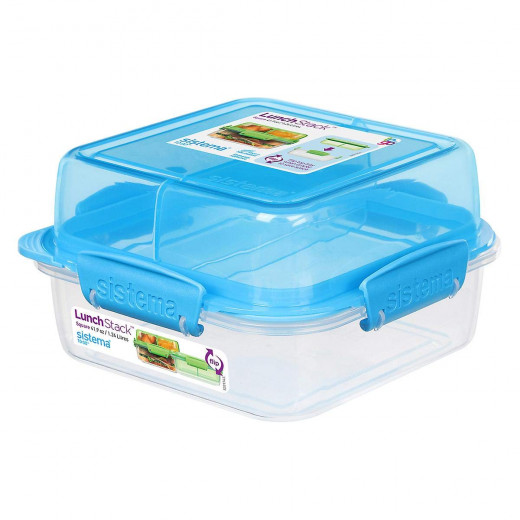 Sistema To Go Rectangle Lunch Stack Box, 1.24L - Blue