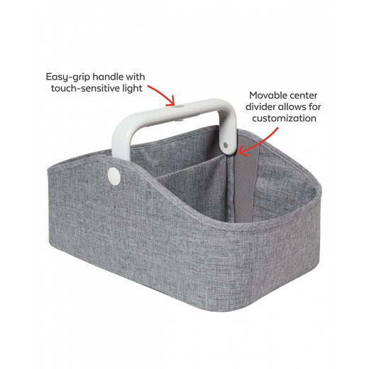 Diaper Caddy Organizer with Touch Sensor Night Light, Nursery Style من سكيب هوب