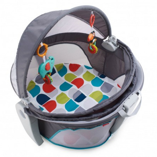 Fisher-Price On-The-Go Baby Dome, New-Born Baby Cot or Travel Bassinet