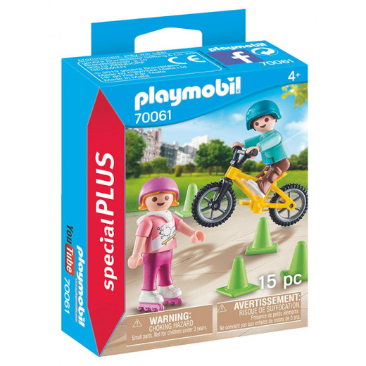 Playmobil Children With Skates And Bike 15 Pcs For Children