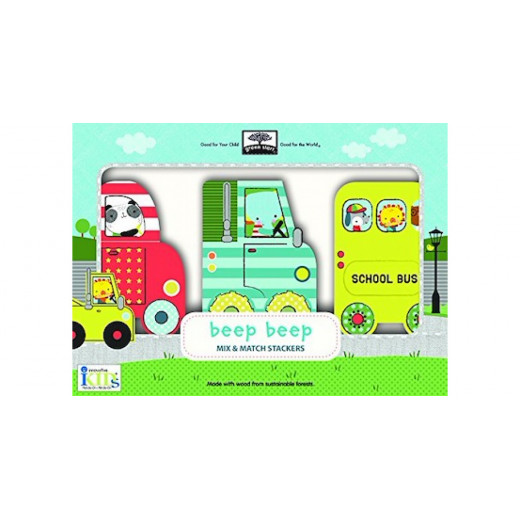 Wooden Toy Mix and Match, Beep Beep
