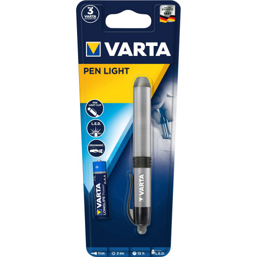 Varta Penlight Penlight battery-powered LED (monochrome) 11.7 cm Silver
