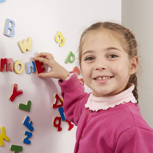 Melissa & Doug Wooden Letter Alphabet Magnets