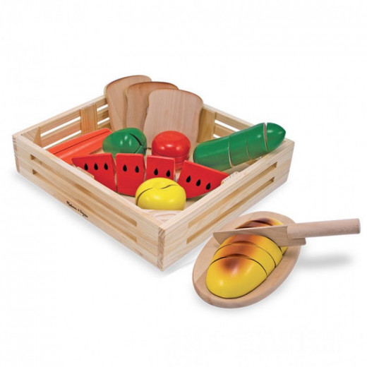 Melissa & Doug Cutting Food - Wooden Play Food