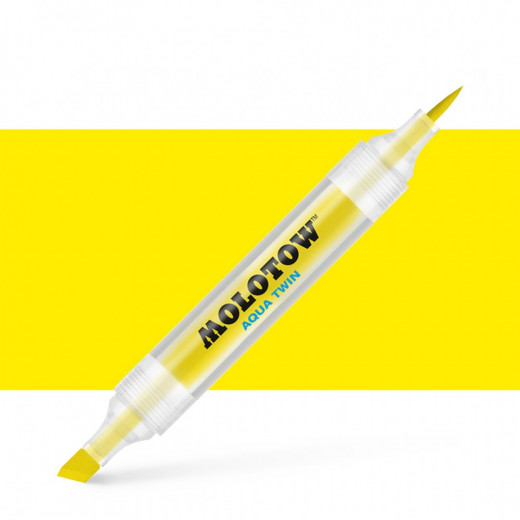Molotow Aqua Twin Double Tip Marker Pen Primary Yellow