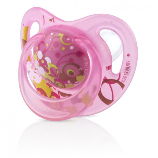 Nuby Classic Silicone Pacifier- orthodontic (6-18m) - Pink