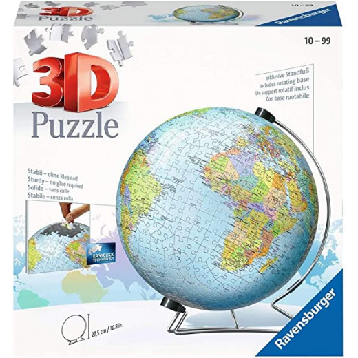 Ravensburger 3D Puzzle for Kids and Adults, 180-Piece Globe Design