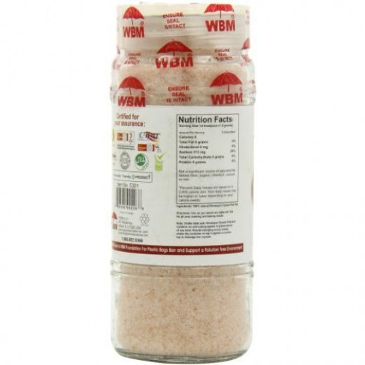 Himalayan Chef Pink Fine Salt Glass Shaker and Jar 500g