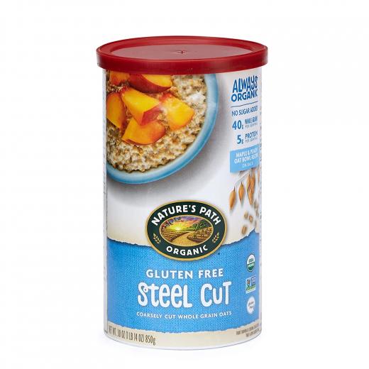 Nature’s Path Gluten Free Steel Cut Oatmeal, Healthy, Organic & Sugar Free, Gluten-Free 850g