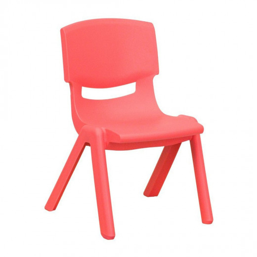 Extra Strong Plastic Childrens Chairs Kids Tea Party Garden Nursery School Clubs, Red