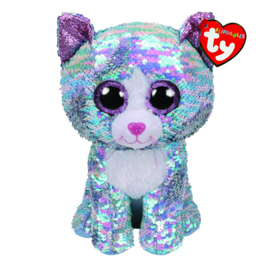 Ty Flippables Plush Sequin Blue Cat 23 Cm