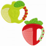 Chicco Fresh Relax Teething Ring (4M+), Apple or Strawberry, 1 Peak