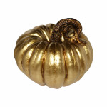 Elegant Pumpkin Decoration Piece, Gold, Large