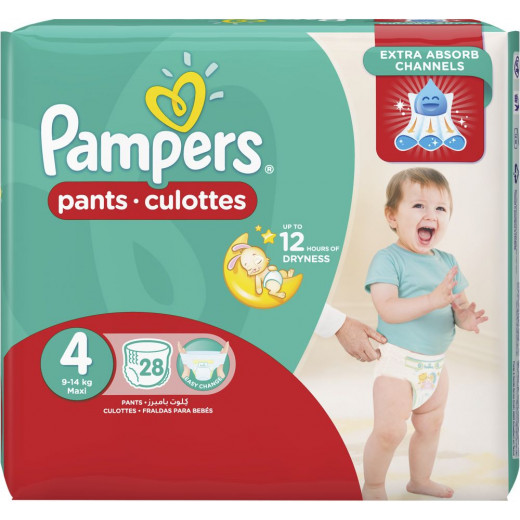 Pampers Diapers Pants Size 4, 28 Pieces
