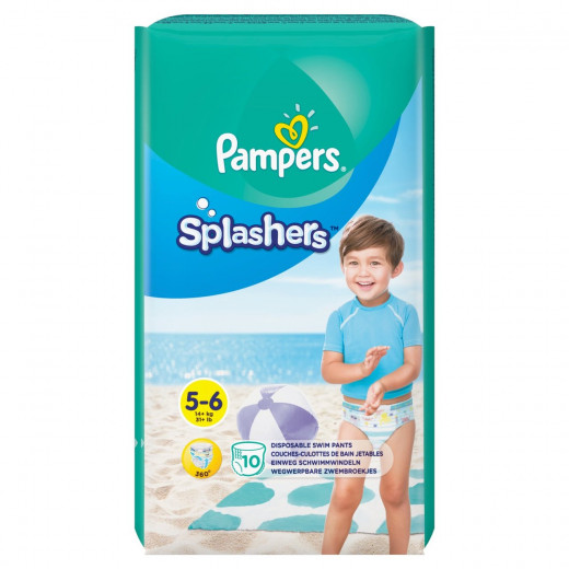 Splashers Swimming Pants, Size 5-6, 14+ kg, Carry Pack, 10 Count
