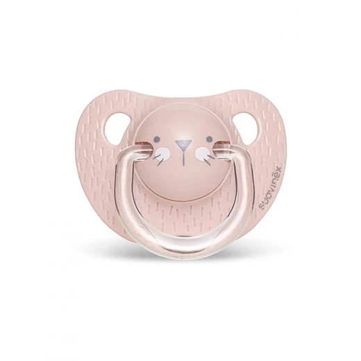 Suavinex Evolution Anatomical Pacifier 0-6M, Pink Whiskers