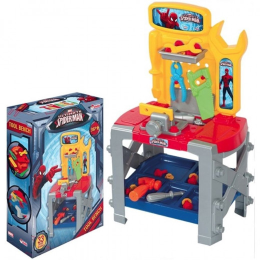 Dede Power Tool Bench Set, Marvel Spiderman, 33 pc
