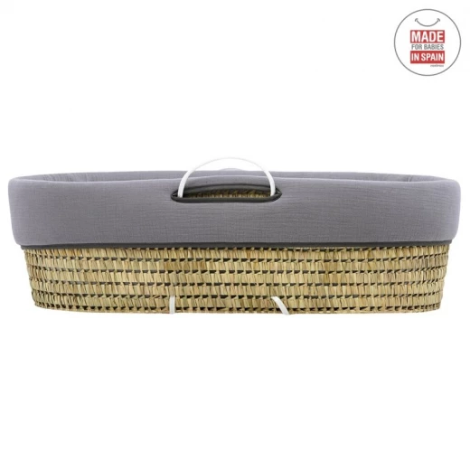 Cambrass - Quilted Basket Une Astra Grey 39x80x25 cm