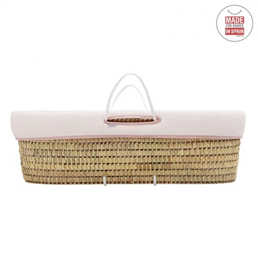 Cambrass - Quilted Basket Une Sky Pink 39x80x25 cm