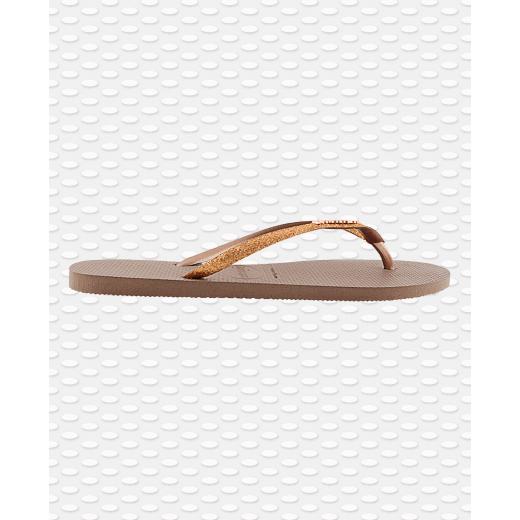 Havaianas Kids Slim Shiny Rose Gold Size 29-30