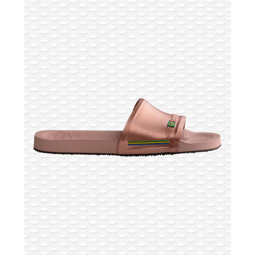 Havaianas Slide Brasil Rose/Gloden Blush Size 37-38