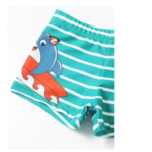 ملابس سباحة شورت مخطط للأطفال الصغار ، 4-5 سنوات