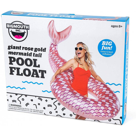 BigMouth Rose Gold Giant Mermaid Tail Pool Float