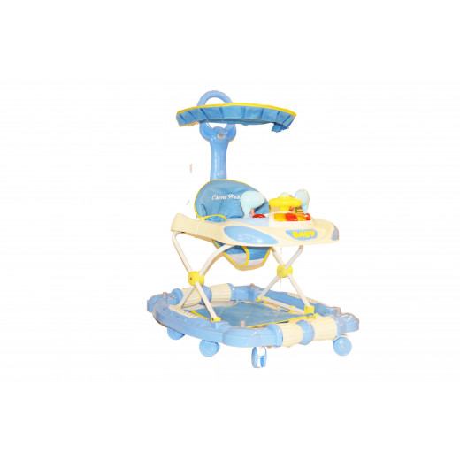 Walker Baby Car With Umbrella, Blue & Colorful