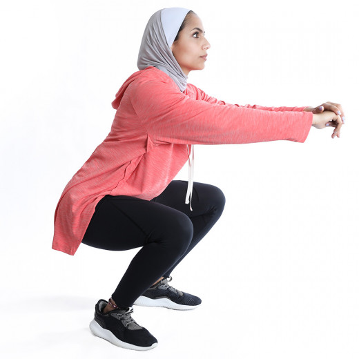 RB Women's Squat Hoodie , Free Size, Orange